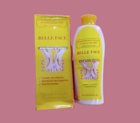 Lait concenré anti-tâches action ultra fort résultats 5 joures net BELLE FACE clarifiant et traitant aux acides de fruits et à la base d'escargot