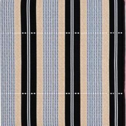 Pagnes tissés assortis motifs en bandes noire, bleu, beige
