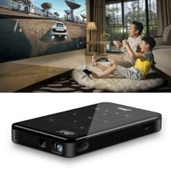 P09 Mini projecteur intelligent portable 4K Ultra HD DLP avec télécommande infrarouge, Amlogic S905X 4-Core A53 jusqu'à 1,5 GHz Android 6.0, 1 Go + 8…
