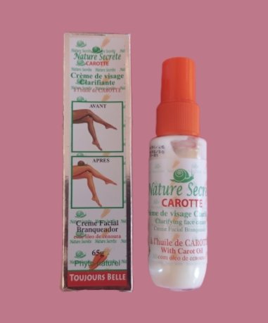 Crème de visage clarifiante NATURE SECRETE CAROTTE à l'huile de carotte toujours belle