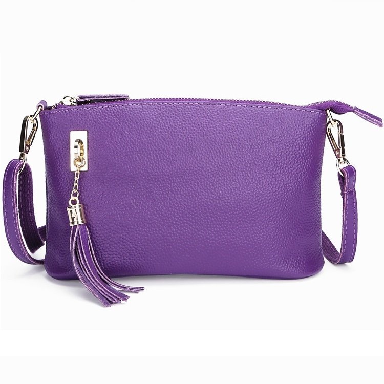 Sac diagonal à one-épaule dames à franges, sacs décontractés à grande capacité (violet profond)