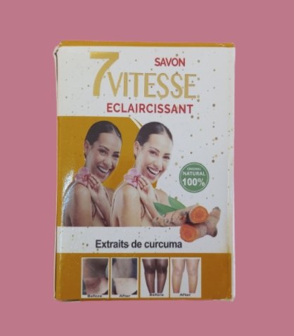 Savon unifiant 7 VITESSE aux extraits de curcuma 100% naturel