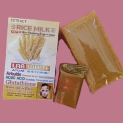 Savon soin soins de visage et corporel LAB WHITE aux arbutine vtamine B1 B2 et E , extrait de riz , acide kojique